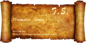Thomasz Soma névjegykártya